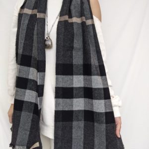 Burberry Black & Grey Scarf
