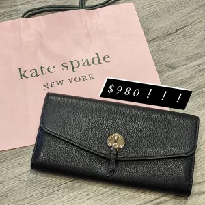 Kate Spade Black Heart Long Wallet