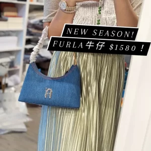 Furla Diamante Mini Shoulder Bag Denim