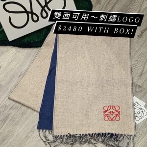 Loewe Bicolor Scarf in Wool and Cashmere