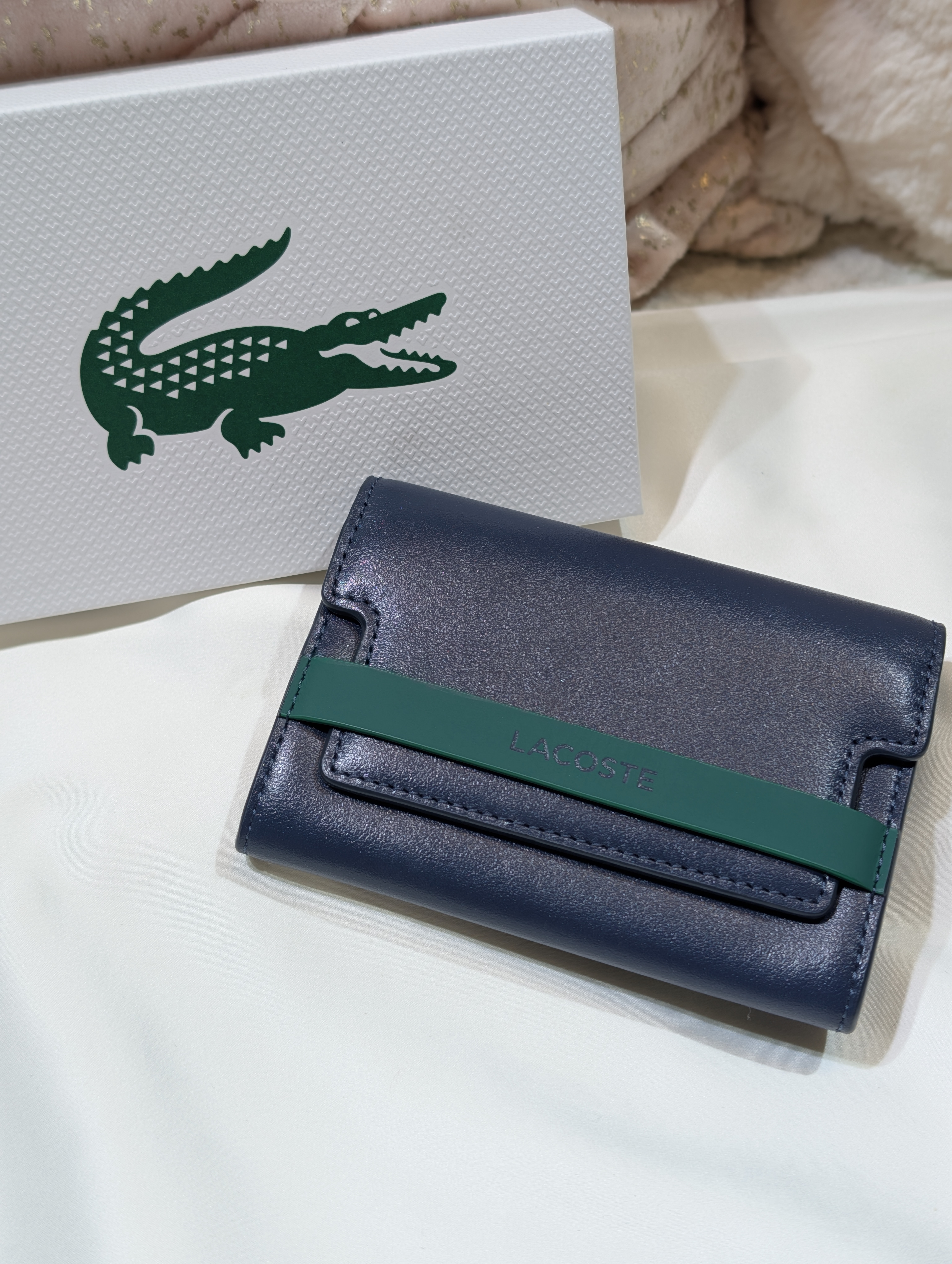Lacoste Leather Minimalist Card Case
