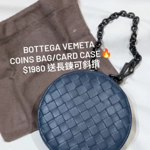 Bottega Veneta Coin Pouch Bag/ Card Holder in Navy