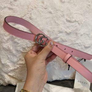Gucci GG Pink Belt Size 75 (28"-32)