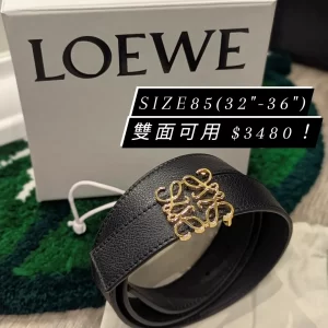Loewe Anagram reversible leather Belt Size 85(32"-36")