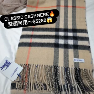 Burberry Check Reversible Cashmere Scarf