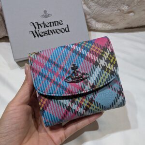 Vivienne Westwood SAFFIANO PRINT SMALL WALLET 51150003U L0057 O101 Madras Check
